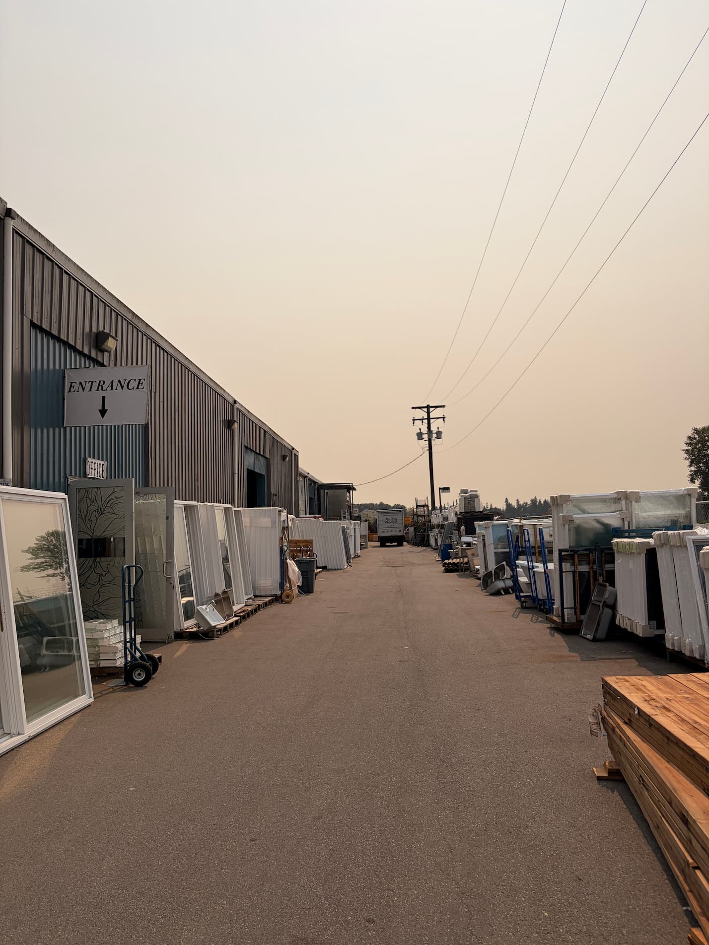 New and used building materials displayed at MRNU
