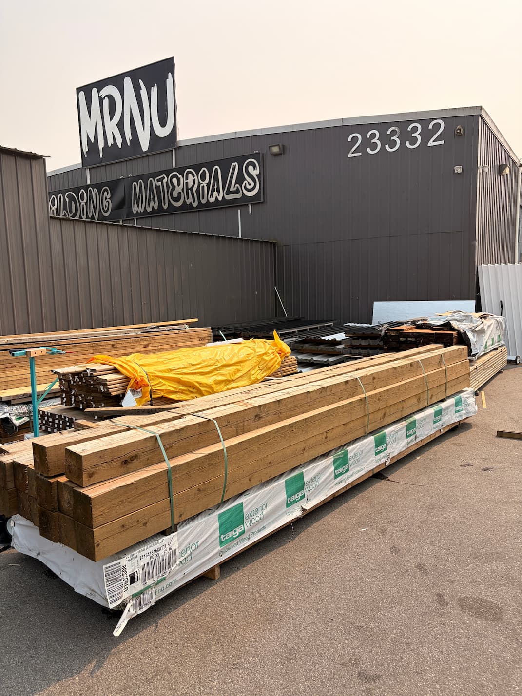 Selection of building materials available at Maple Ridge New & Used